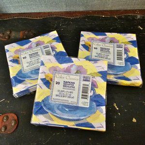 Color Classic Vintage Pansy Napkins 3 pack